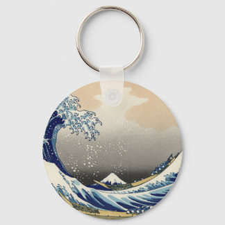 Great Wave off Kanagawa & Mount Fuji Japan Sea Keychain