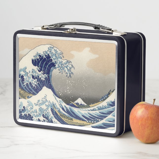 Great Wave off Kanagawa & Mount Fuji Japan Sea Metal Lunch Box (In Situ)