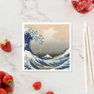 Great Wave off Kanagawa & Mount Fuji Japan Sea Napkin