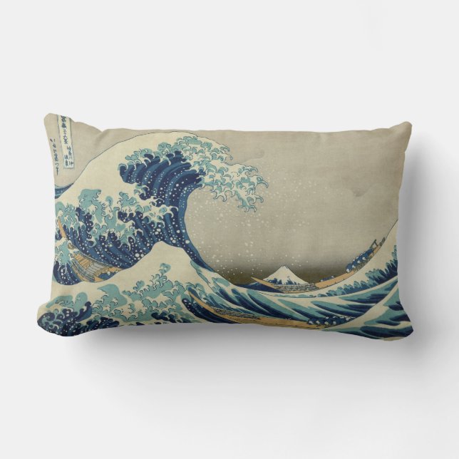 Great Wave off Kanagawa Pillow (Front)
