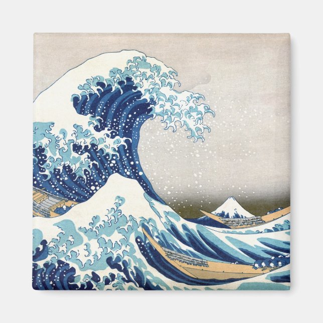 Great Wave Off Kanagawa Vintage Japanese Fine Magnet (Front)