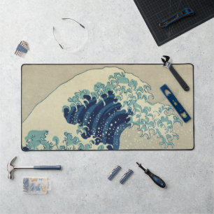 Great Wave Off the Coast of Kanagawa by Hokusai Desk Mat