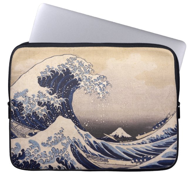 Great Wave Off the Coast of Kanagawa by Hokusai Laptop Sleeve (Front)