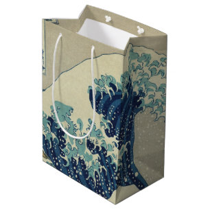 Great Wave Off the Coast of Kanagawa by Hokusai Medium Gift Bag