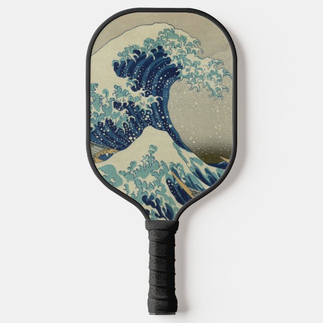 Great Wave Off the Coast of Kanagawa by Hokusai Pickleball Paddle (Front)