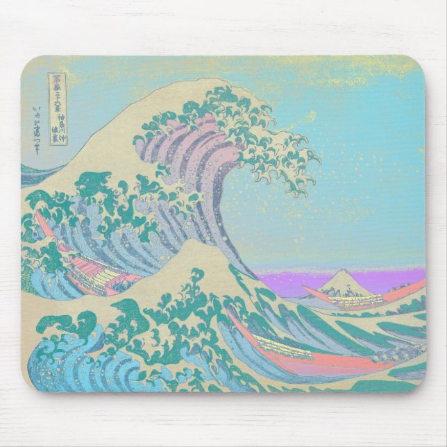 Great Wave Pastel Mouse Mat (Front)