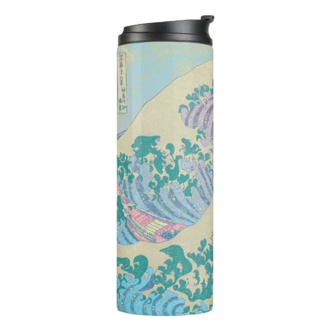 Great Wave Pastel Thermal Tumbler (Rotated Left)