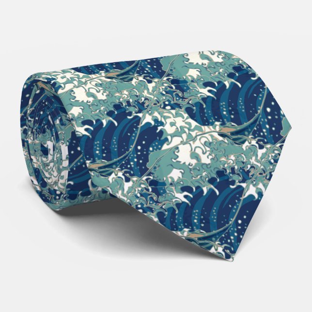 Great Wave Power Tie (Rolled)