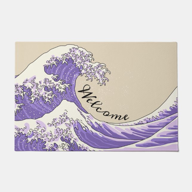 Great wave - purple doormat (Front)