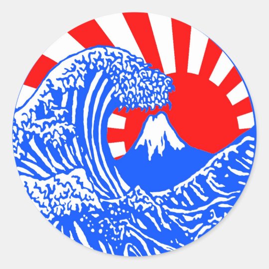 Great Wave & Rising Sun Stickers