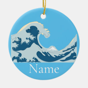 Great Wave Thunder_Cove Ceramic Ornament
