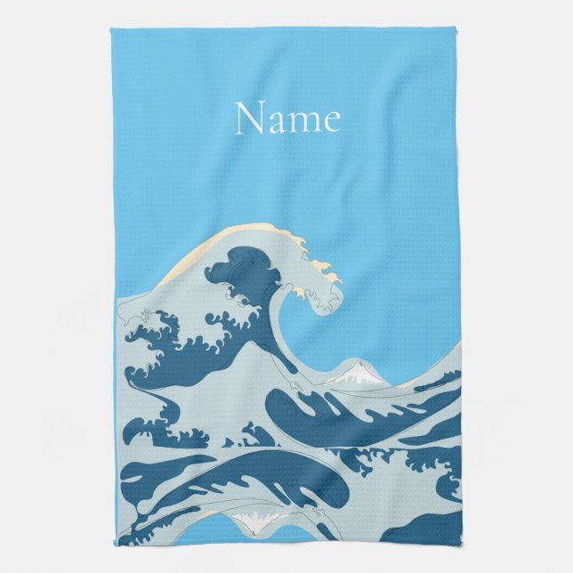 Great Wave Thunder_Cove Kitchen Towel (Vertical)