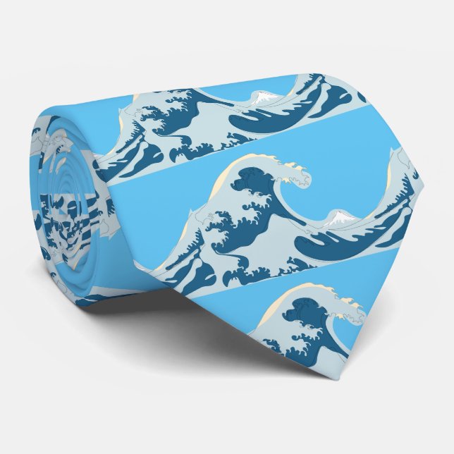 Great Wave Thunder_Cove  Tie (Rolled)