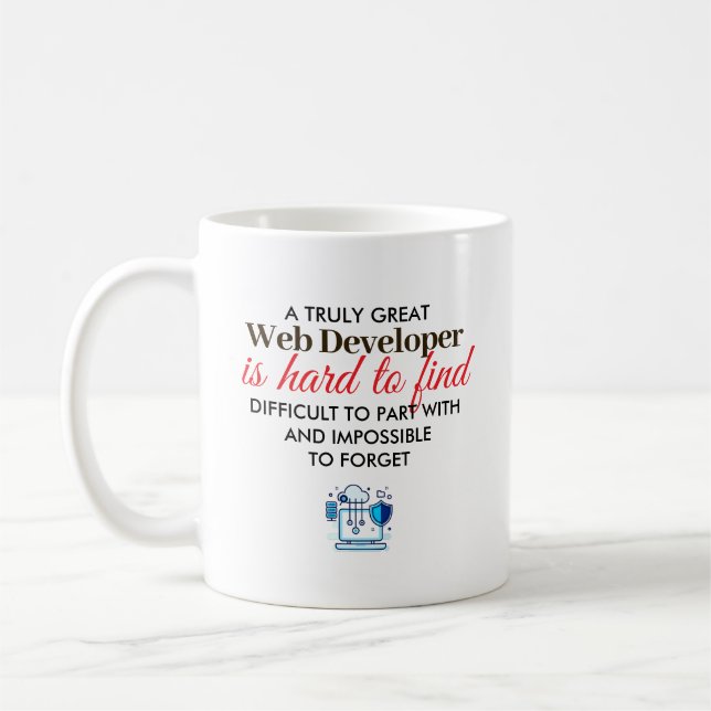 Great Web Developer Personalized Name Gift Coffee Mug (Left)