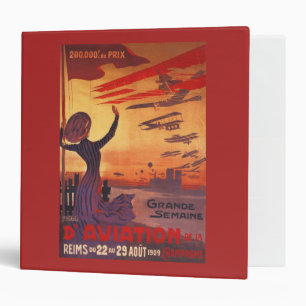 Great Week of Aviation - Woman Waving Poster Binder