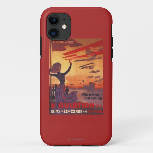 Great Week of Aviation - Woman Waving Poster Case-Mate iPhone Case (Back)