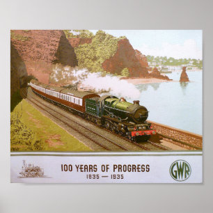 Great Western Railroad, 100 Years of Progress Poster