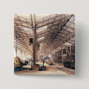 Great Western Railway: Freight shed at Bristol 2 Inch Square Button