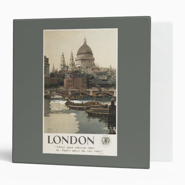 Great Western Railway St. Paul's Travel Poster Binder (Front/Inside)