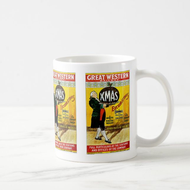 Great Western Railway Xmas Excursions Coffee Mug (Right)