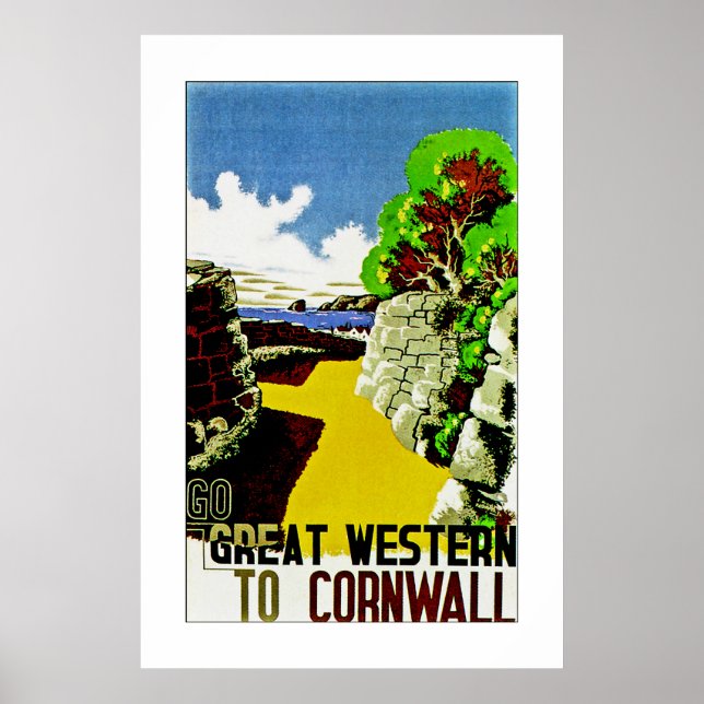 Great Western to Cornwall Poster (Front)