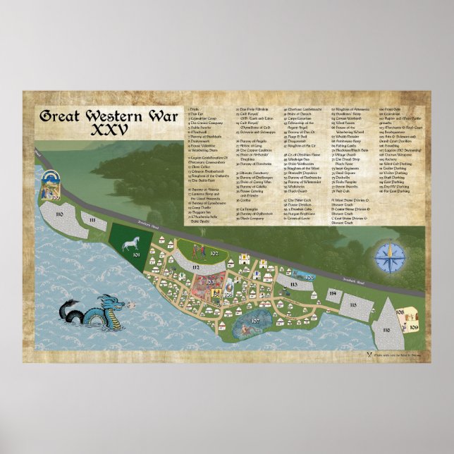 Great Western War XXV Map Poster (Front)