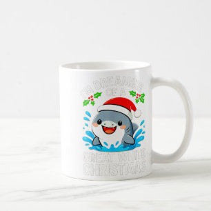 Great White Christmas Shark Funny Santa Holiday Pu Coffee Mug