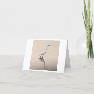 Great White Egret Folded Note Card