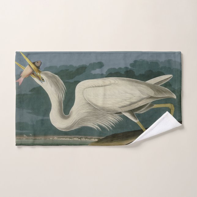 Great White Heron, from Audubon's Birds of America Bath Towel Set (Hand Towel)