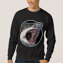 Great White Shark Attack Circle Sweatshirt