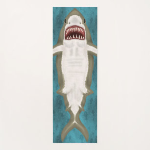 Great White Shark Attack Funny Fish Novelty Ocean Yoga Mat