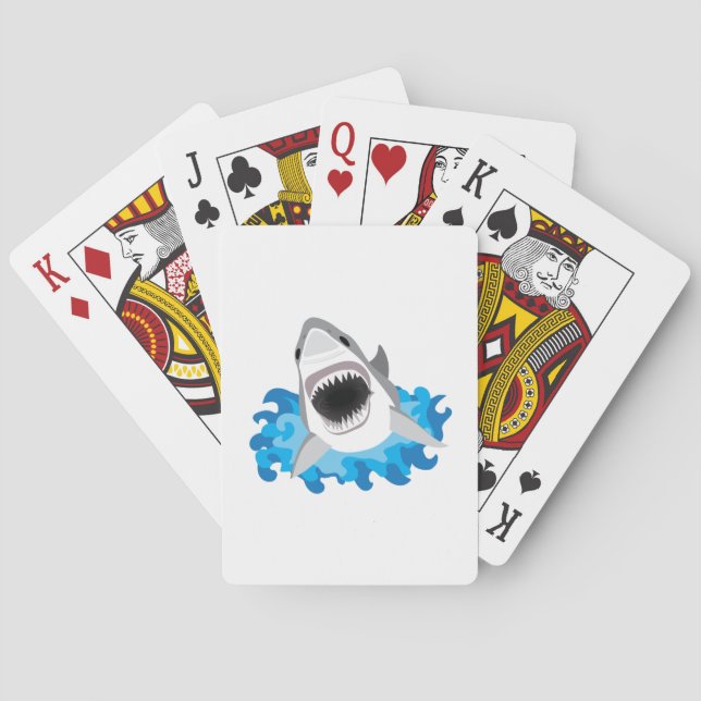 Great White Shark Attack Playing Cards (Back)
