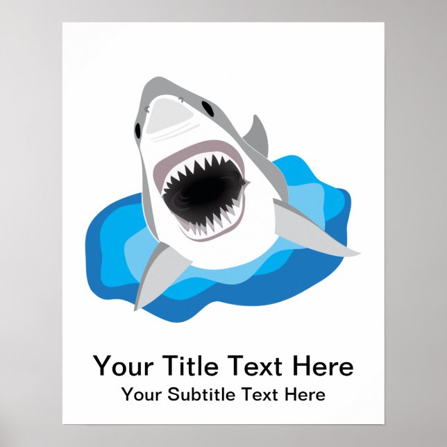 Great White Shark Attack Poster (Front)