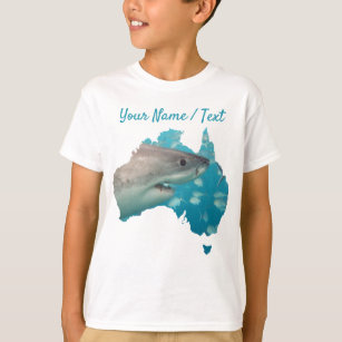 Great White Shark Australia Blue & White Boys T-Shirt
