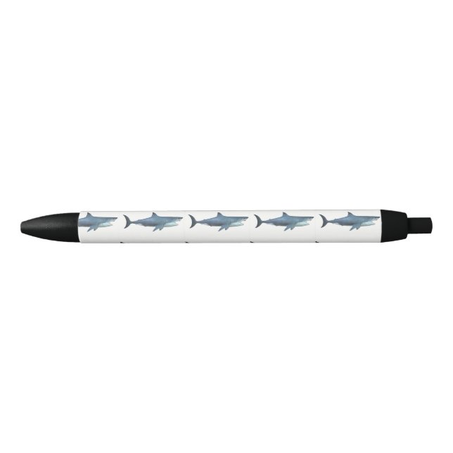 Great White Shark  Black Ink Pen (Front)