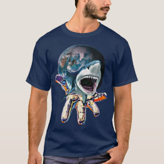 Great White Shark colourful Sharks Predator Shark T-Shirt