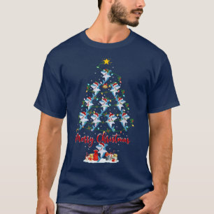 Great White Shark Fish Christmas Tree Light Funny T-Shirt