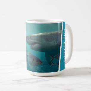 Great White Shark Fish Underwater Ocean Large Coffee Mug