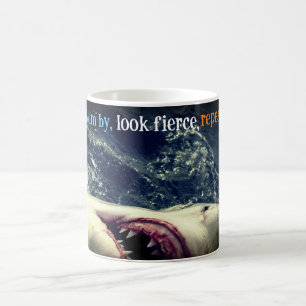 Great white shark jaws coffee mug