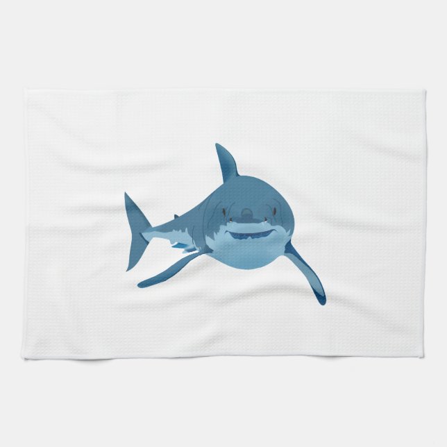 GREAT WHITE SHARK KITCHEN TOWEL (Horizontal)