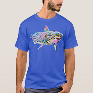 Great White Shark Motif Sharks 312 T-Shirt
