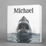 Great White Shark Ocean Personalized Binder<br><div class="desc">This design may be personalized in the area provided by changing the photo and/or text. Or it can be customized by clicking Personalize this Template and then choosing the click to customize further option and delete or change the colour of the background, add text, change the text colour or style,...</div>