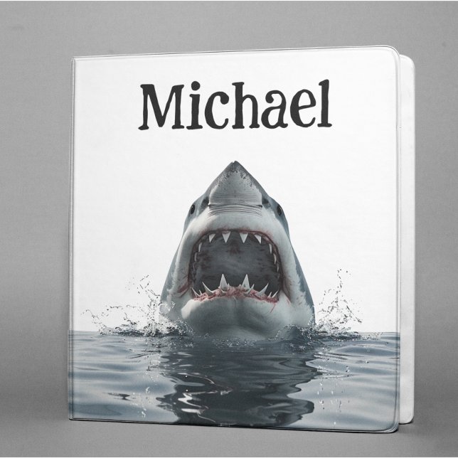 Great White Shark Ocean Personalized Binder (Creator Uploaded)