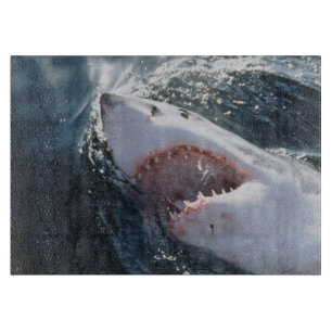 Great White Shark on sea Cutting Board
