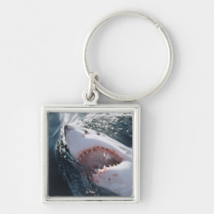 Great White Shark on sea Keychain