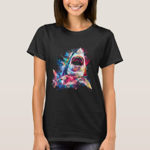 Great White Shark Scuby Diving Fishing Shark Lover T-Shirt