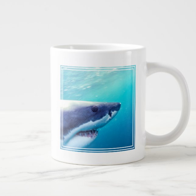 Great White Shark | South Africa Large Coffee Mug (Right)