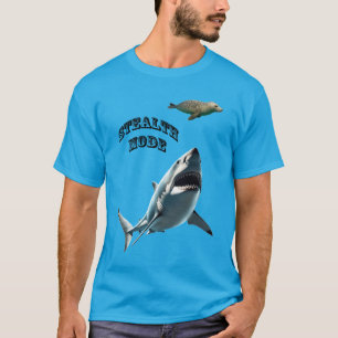 Great White Shark Stalking a Seal Underwater URM T-Shirt
