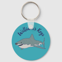 Great White Shark Teal Blue Personalized