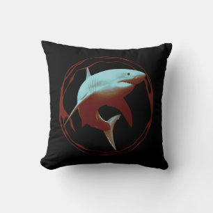 Great White Shark Throw Pillow